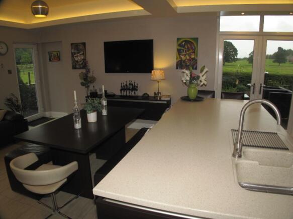 Island & TV Wall