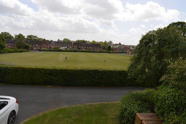 view over town park