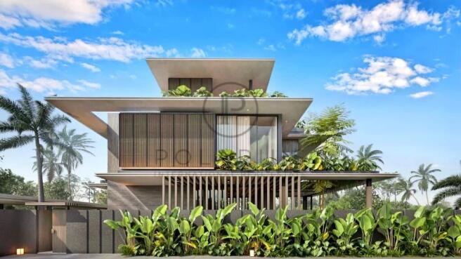 A modern, multi-story house with an open design, f