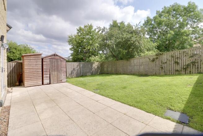 South-facing rear garden