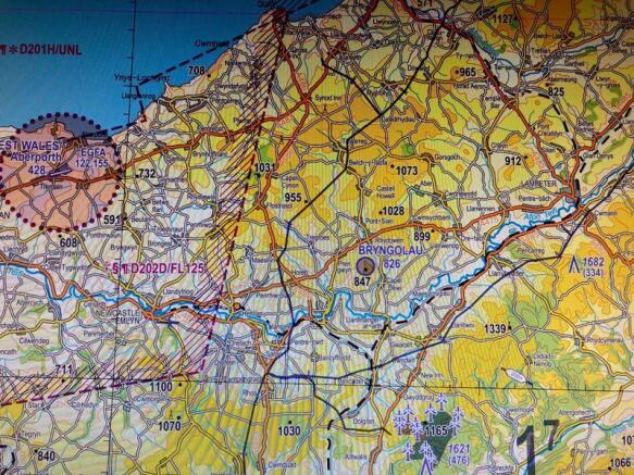 Bryngolau on CAA aeronautical map"