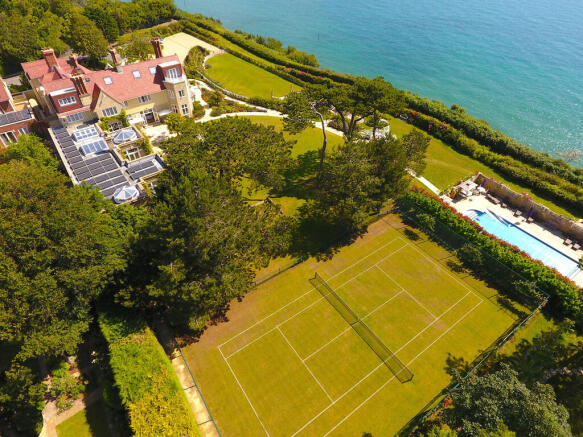 Drone view tennis...