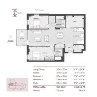 Flat 71, Tryon House, Brook Street, Kingston Upon Thames KT1 2NH