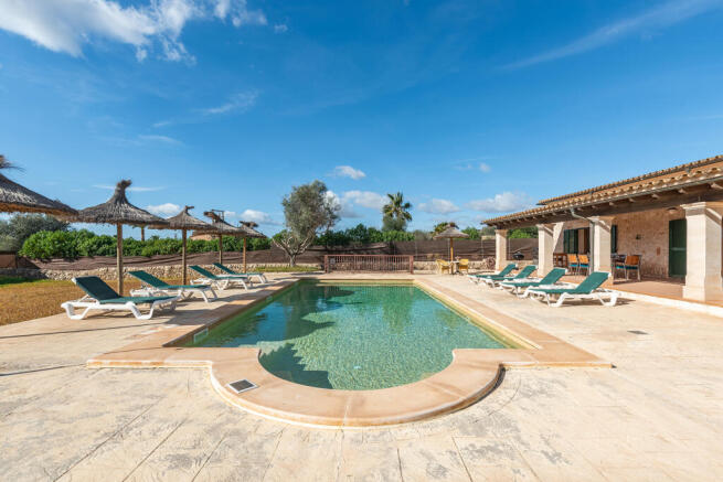 Pool area with spacious terrace