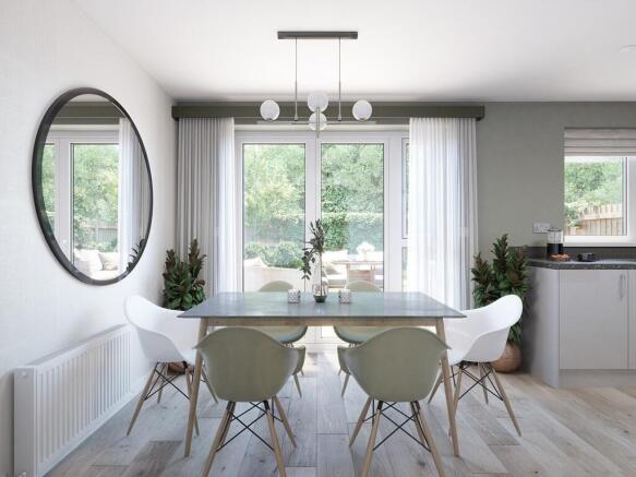 A spacious and modern open-plan kitchen/diner