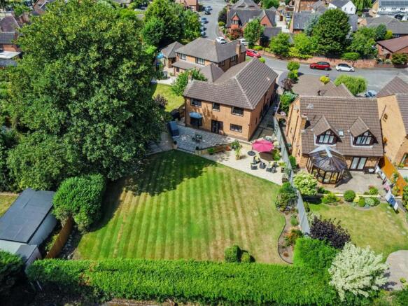 Outside Drone Shot Rear Garden