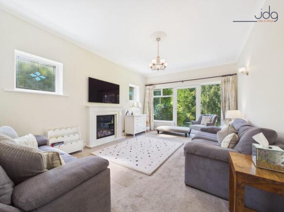 Living Room with modern gas fire