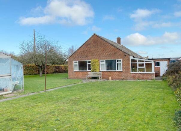 A view of the rear of the bungalow