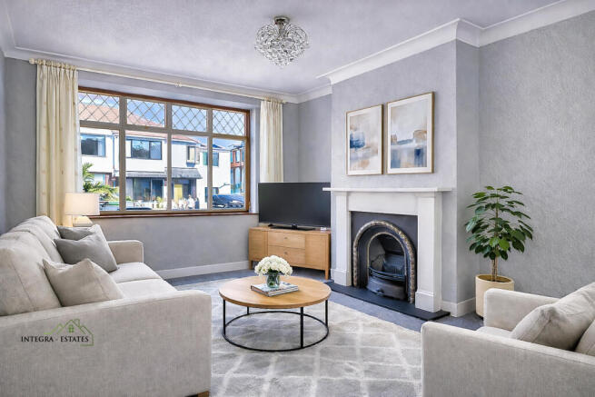 staged living room SE26