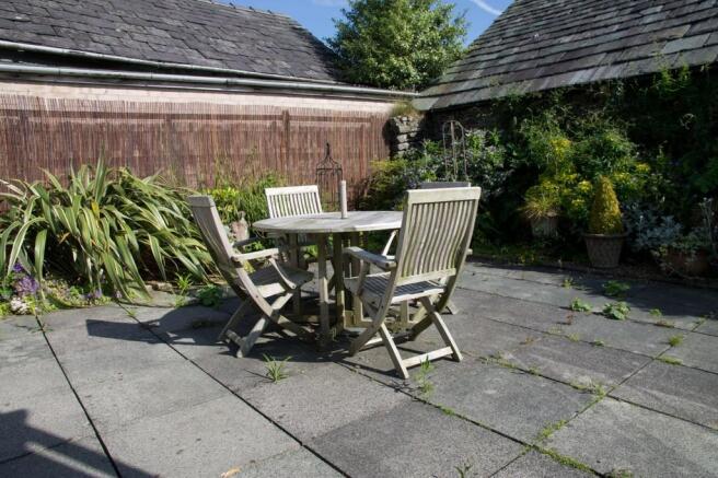 Rear paved patio