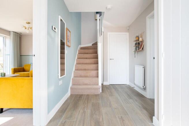 The central hallway is light and inviting