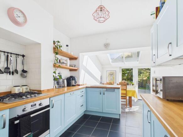 kitchen to dining area