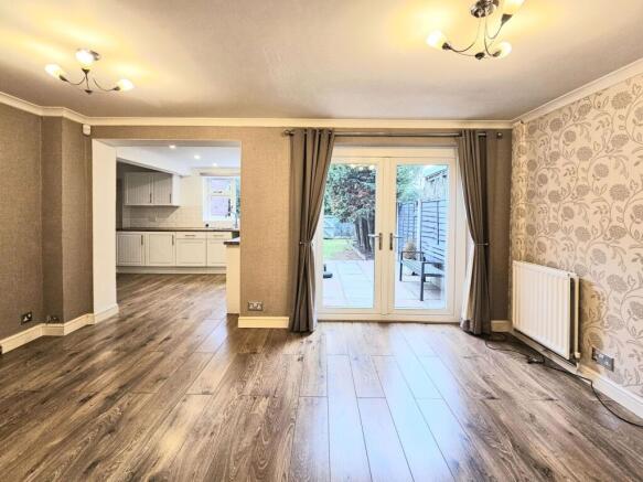 Open Plan Lounge to Kitchen