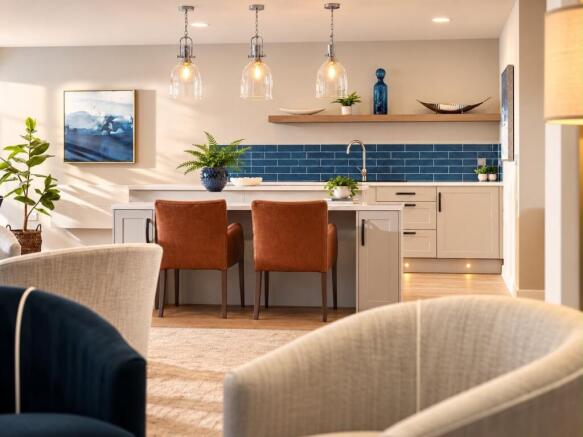 Communal Lounge - kitchen area