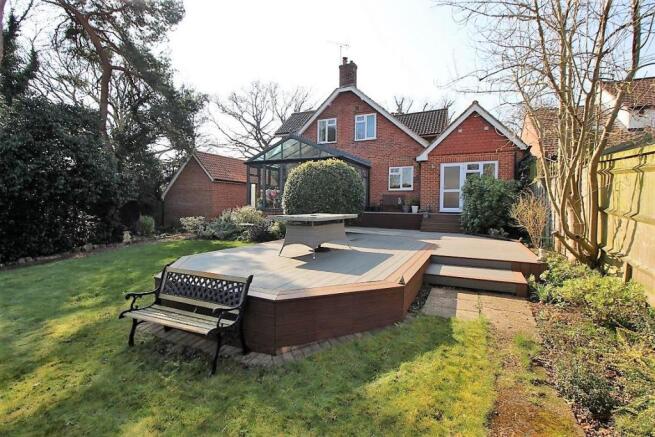 Rear of Property with Deck