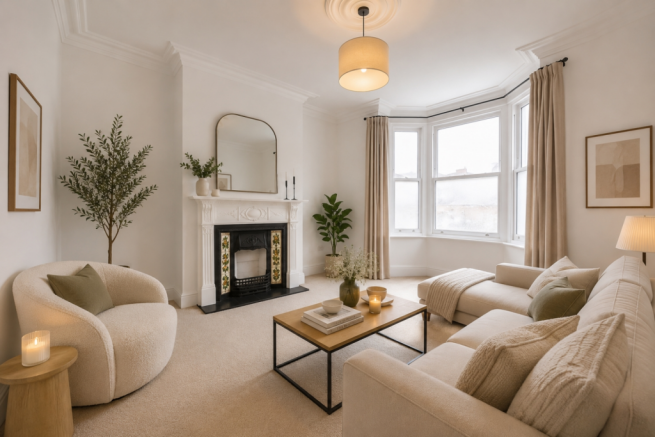 Living Room - CGI staged