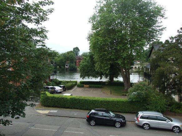View of river from lounge/double bedroom 2