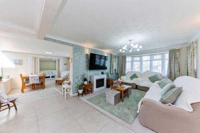 Living room looking to kitchen