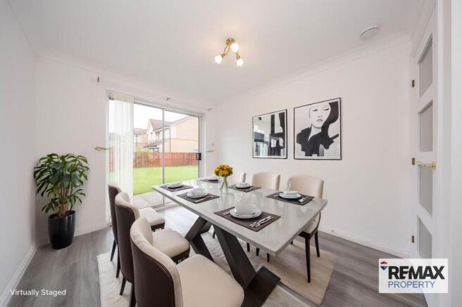 Dining room - virtually staged