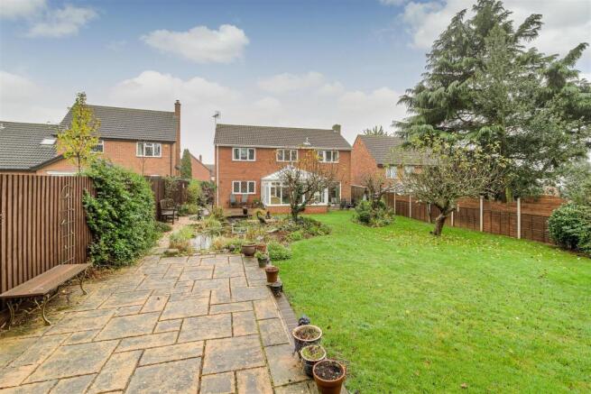 Rear garden looking back to house