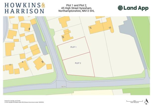 Land App- illustration of plots- 45 High Street, S
