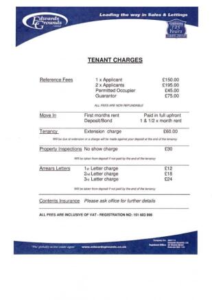 Tenants Charges