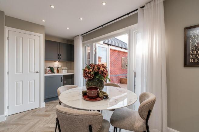 Interior view of the kitchen & dining in our 2 bed Linstead