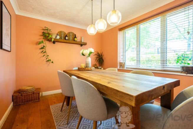 Dining Room set Opposite the Kitchen