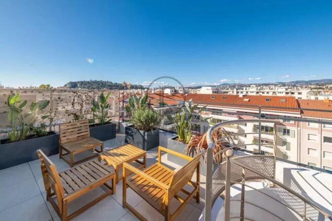 Spacious rooftop terrace with comfortable seating