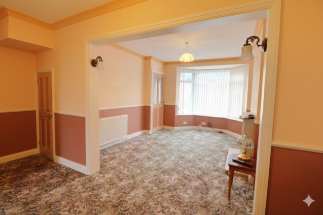 Lounge showing bay window
