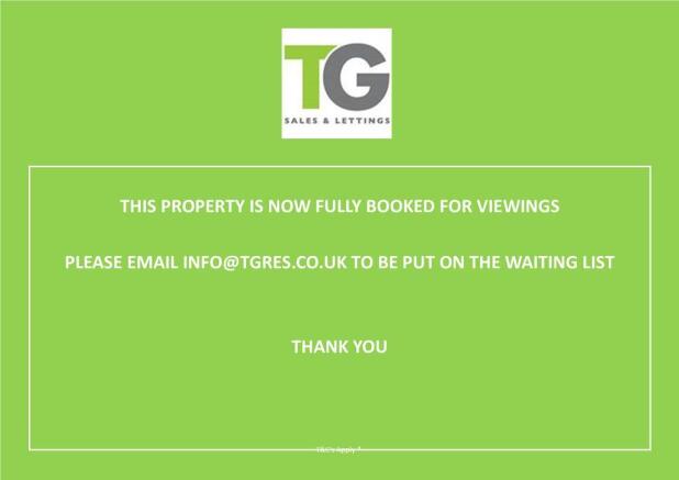 FULLY BOOKED ON VIEWINGS