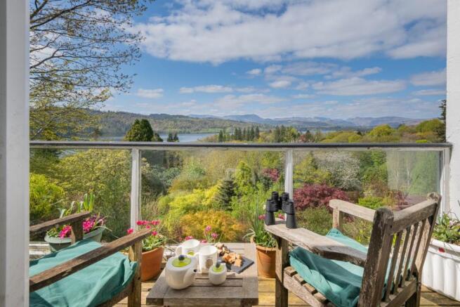 Balcony view over to Lake Windermere
