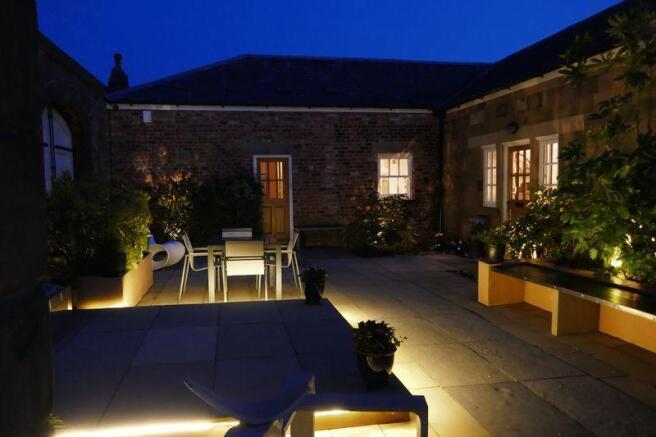Garden at night