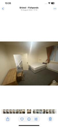 Spacious bedroom with study area and double bed...