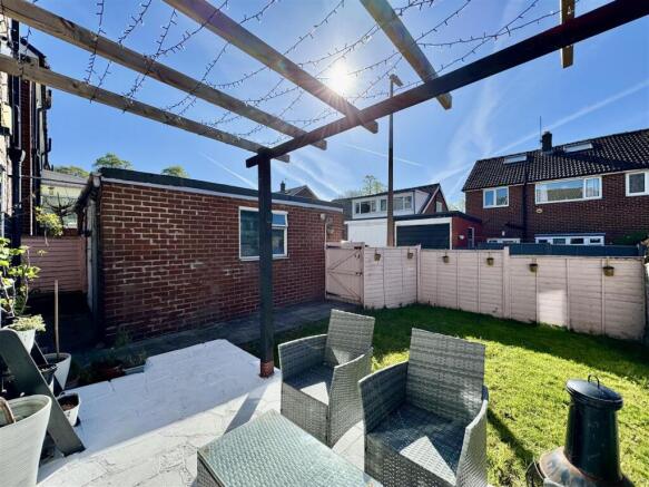 REAR GARDEN AND GARAGE