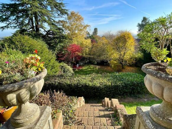From the terrace down to the garden