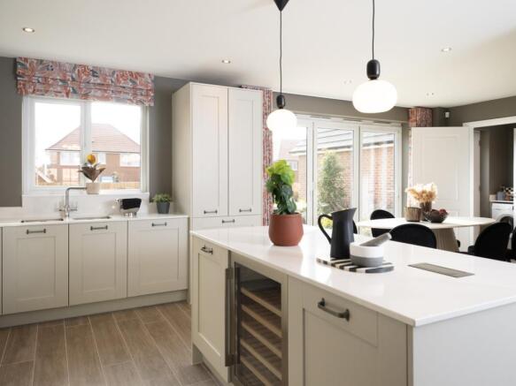 Kitchen island of the Harrogate, a 4 bedroom house