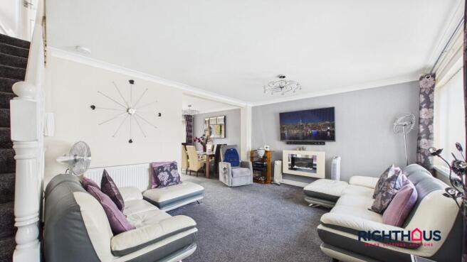 Open Plan through Lounge & Dining Area