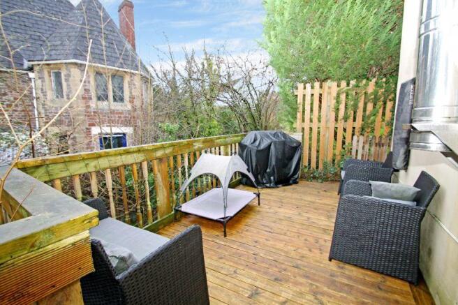 Decked area to...