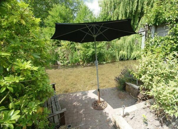 Patio on river