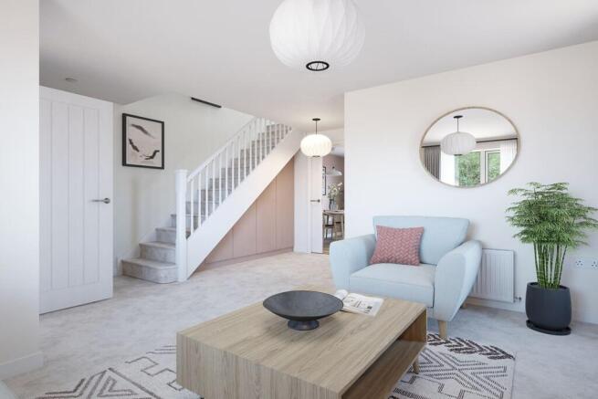 There's useful space for fitted storage under the stairs