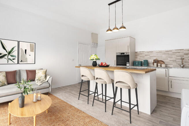 Kitchen living ar...