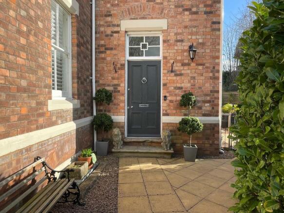 Main entrance door to The Hollies