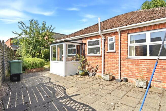 Rear elevation with patio