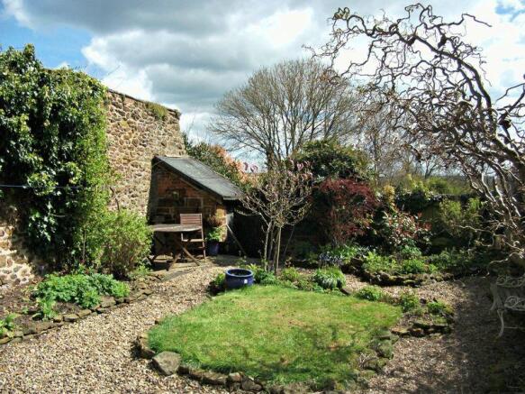 Sunny garden w...
