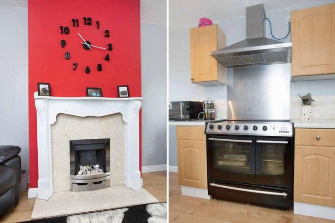 Fireplace/Kitchen