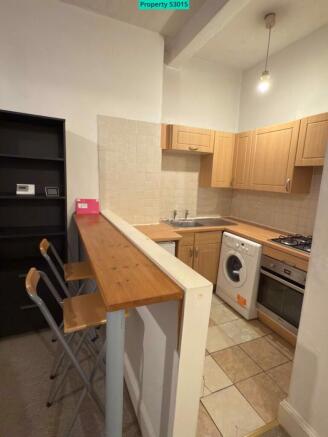 Kitchen open to lounge