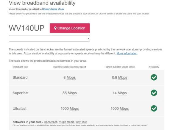 Broadband Check 27 Weston Drive Sept 2024
