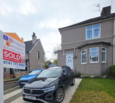 2-bed semi-detached on Strowan Street, Sandyhills, G32 9DN, £210,000