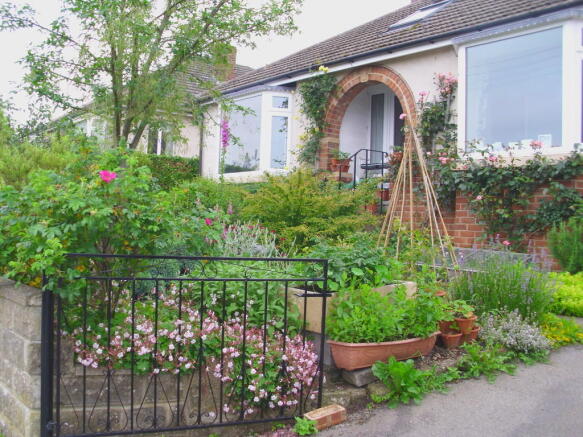The front garden ...